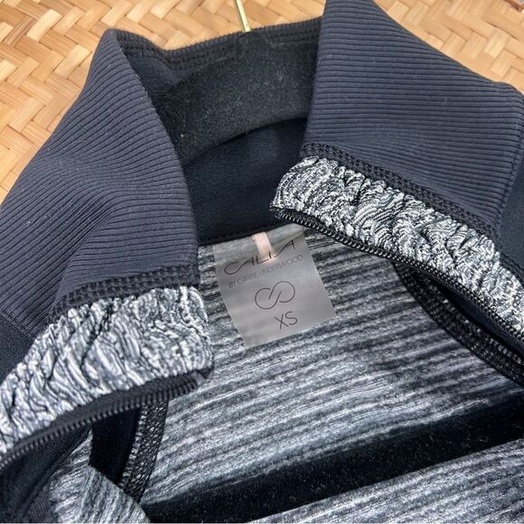 Calia‎ by Carrie underwood quarter zip running top herringbone and black - Picture 3 of 6